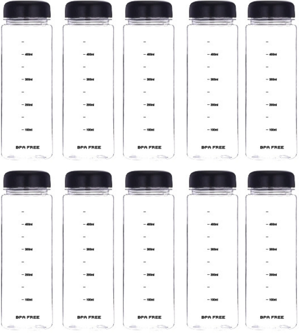 마이보틀 트라이탄 눈금 내열물병 10p 350ml 500ml, 블랙, 10개