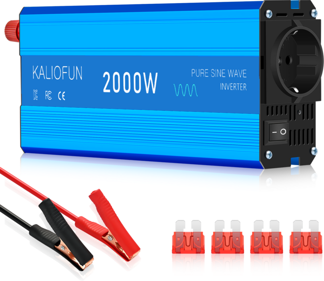순수정현파 인버터 220V 60Hz KC인증 차량용 캠핑용 가정용 태양광 전원 변환기 2000W, 1개, 2000W-12V-220V