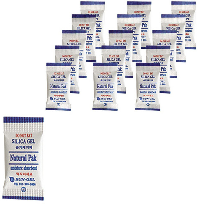 실리카겔 [특수 종이] 0.5g 습기제거제 제습제 방습제 식품용, 200개