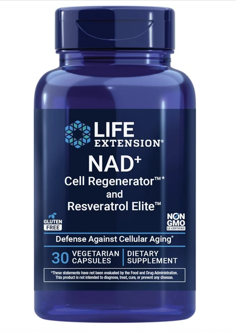 라이프 익스텐션 NAD+ 세포 재생제 및 레스베라트롤 엘리 복합체 | 니코틴아마이드 리보사이드 트랜스 레스베라트롤 퀘르세틴 피세틴 함유, 2개, 30정 - 쿠팡