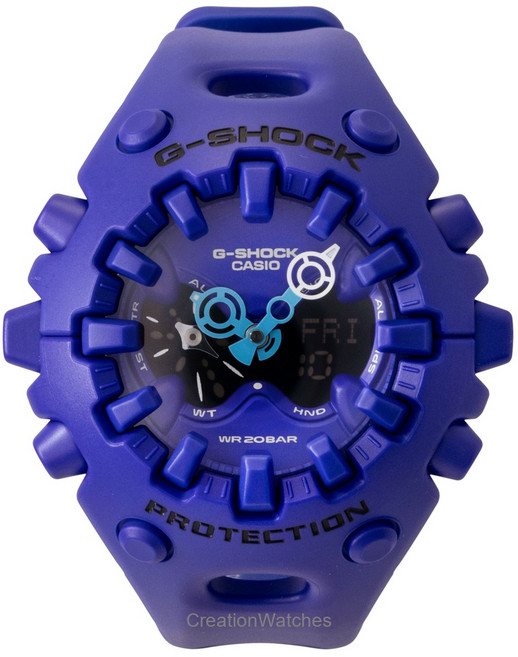 카시오 G-Shock 아날로그 디지털 레진 스트랩 블루 다이얼 쿼츠 GA-V01-2A 200M 남성용 시계
