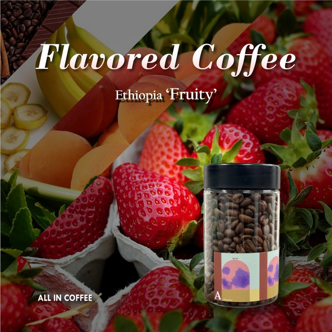 올인커피 에티오피아 프루티 플레이버드 가향 원두, 1개, 100g, 홀빈(분쇄안함)