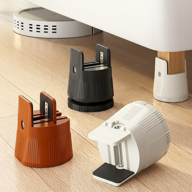 [로봇청소기 사용 가능] 가구 책상 높이조절 받침대, 블랙, 4개