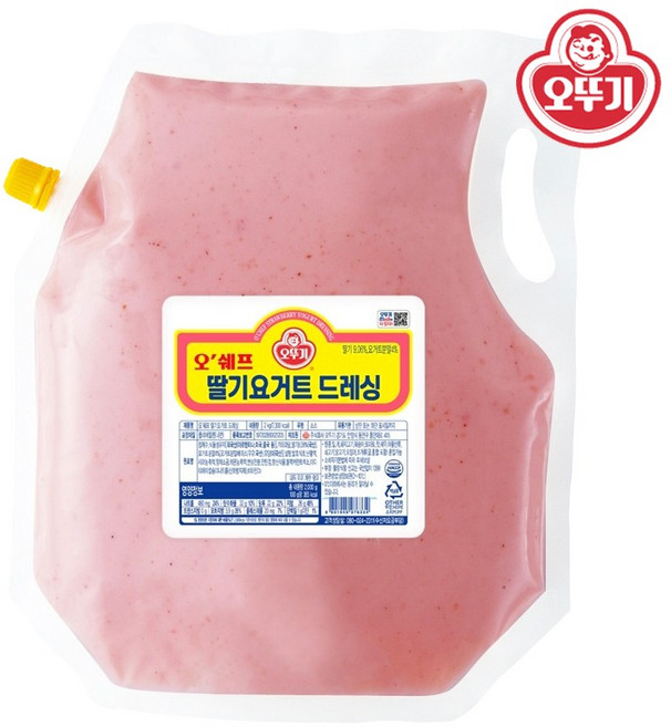 오뚜기 딸기요거트 드레싱 2kg ice, 1개