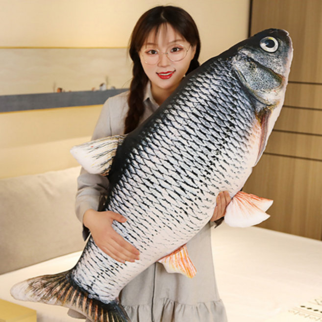 생선 쿠션 붕어 롱쿠션 바디필로우 인형 재밌는 선물, 붕어 인형, 붕어 인형