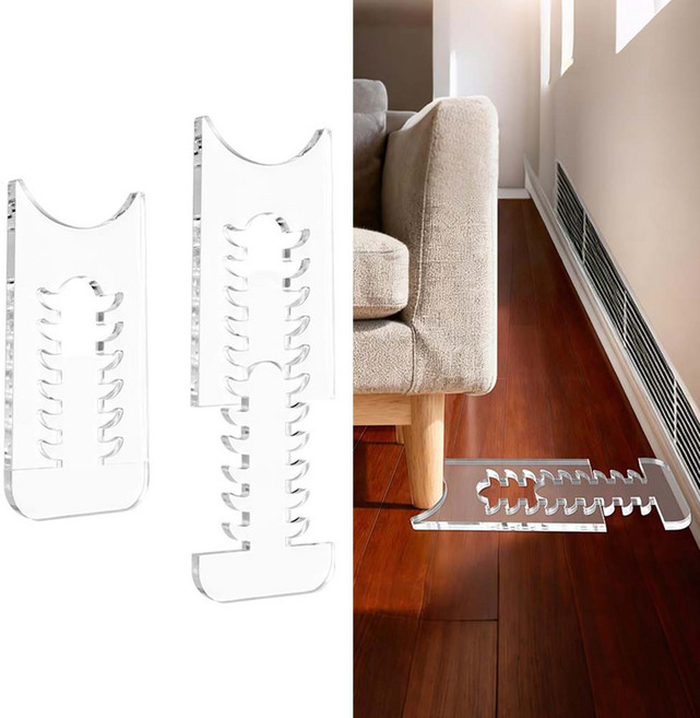 루베이 아크릴 가구 간격 조절 받침대 가구고정 충격 완화 스크래치 방지 보호 가구 소파/거실/침실, 투명해요, 2개