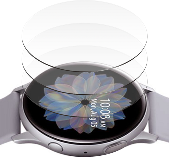 루아러블 갤럭시워치 강화유리 9H 고강도 풀커버 액정보호필름 3p 세트, 투명, 1개