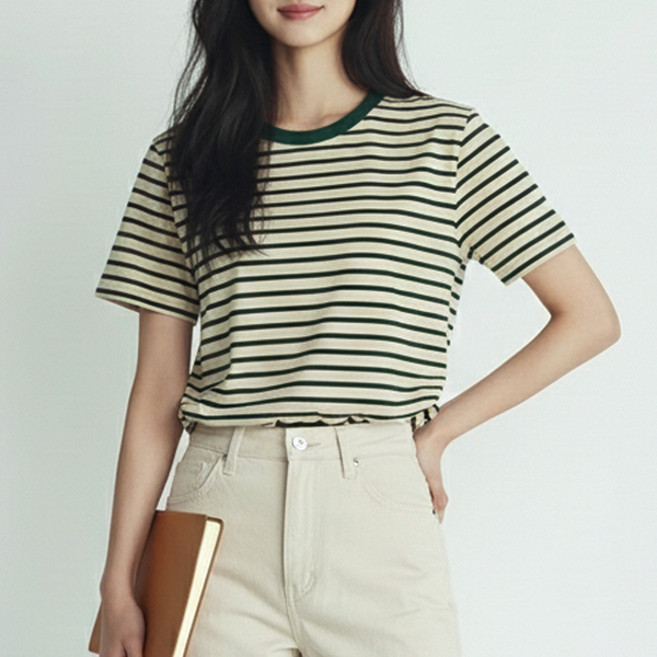 레몬소울 여성용 클루 단가라 라운드 반팔티