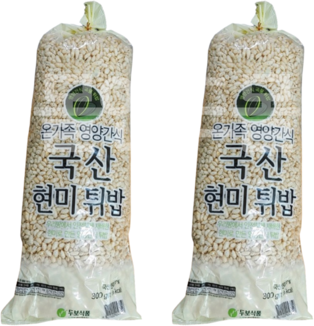 국산 현미 튀밥, 2개, 300g