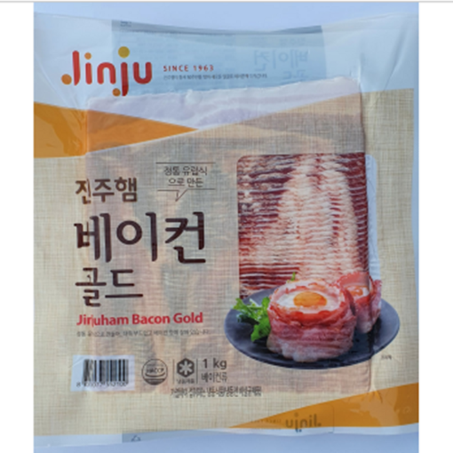 진주햄 베이컨골드 1kg 슬라이스 까르보나라 호텔조식 아침식사 대용량 업소용, 1개