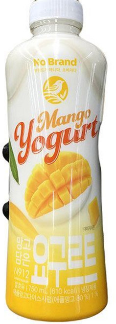 망고담은요거트, 750ml, 3개