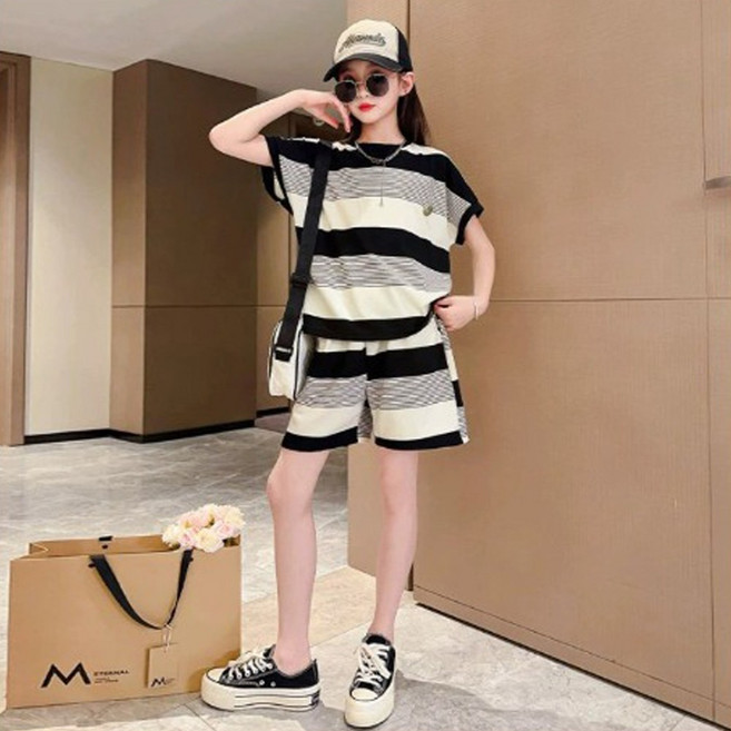 재한 초등학생 캐주얼 반팔 상하복세트 [2691]