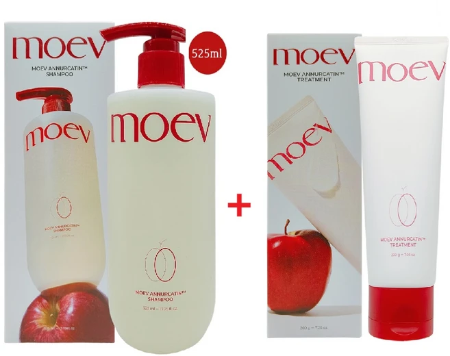모에브 아누카틴 샴푸 사과향 525ml + 아누카틴 트리트먼트 200g 세트, 1개 - 쿠팡