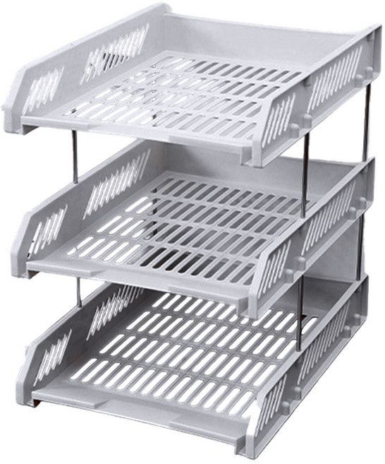 Craftsy A4 서류받침 정리 수납함, 1개, 연회색