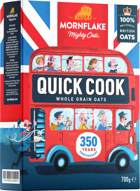 몬플레이크 영국 300년 전통 고식이섬유 고단백 100% 홀그레인 퀵 오트밀, 1개, 700g