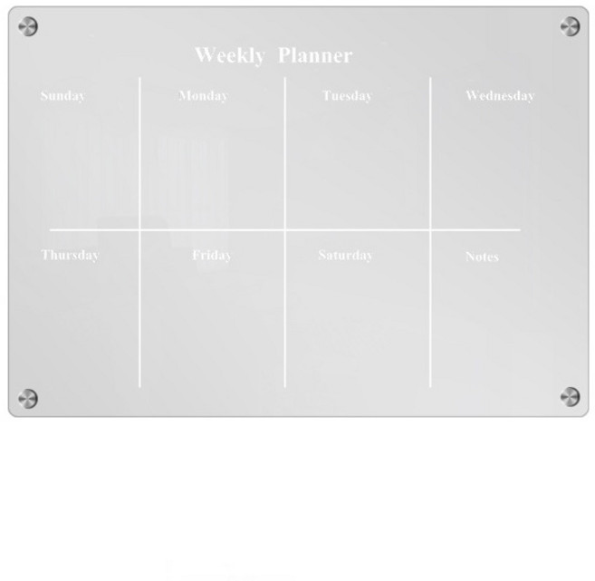 磁性留言白板 (贈白板筆*6) - 小白板 磁鐵記事板 可擦寫壓克力手寫板, 小白板-F款