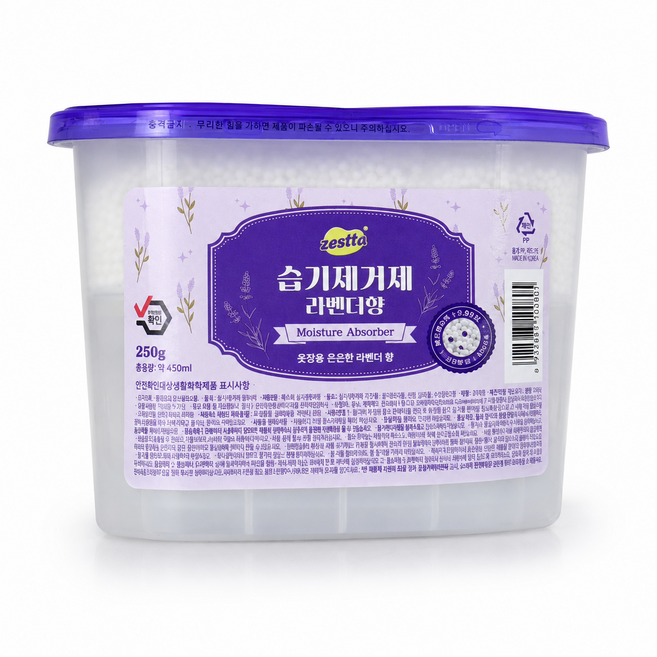(현대Hmall)제스타 향기나는 습기제거제 라벤더향 250g18개입, 18개, 250g