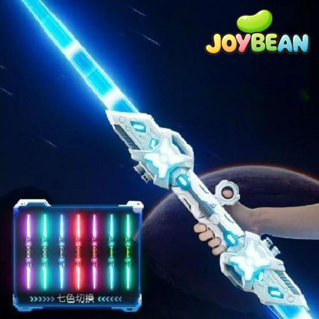 조이빈 LED 빛나는 히어로 장난감칼 광선검, 화이트+충전 케이블, 1개