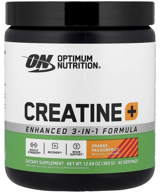 옵티멈 뉴트리션 크레아틴+ 오렌지 패션후르츠 12.69온스(360g), 12.69 oz, 360g, 1개 - 쿠팡