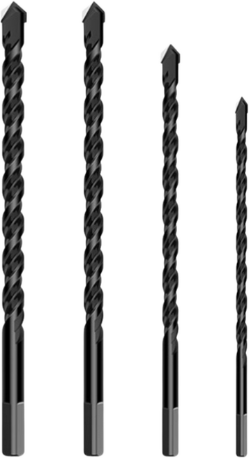 tinduo 만능드릴 4개입드릴세트 6mm-12mm 콘크리트타일유리대리석드릴, 1세트