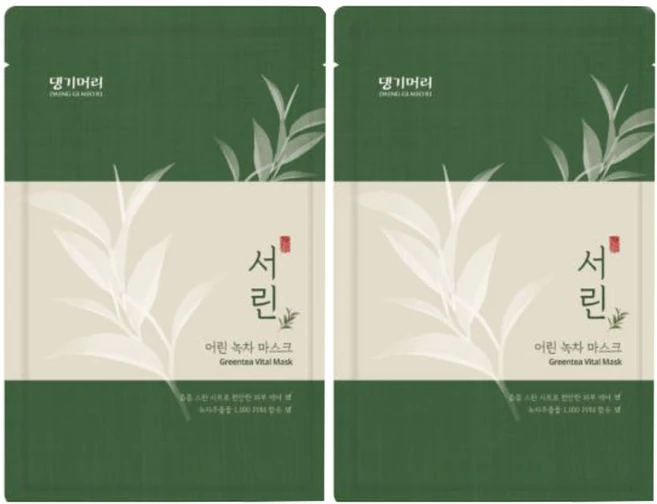 댕기머리 서린 어린 녹차 마스크팩, 1개입, 100개 - 쿠팡