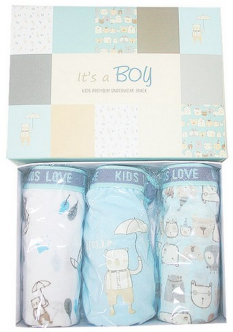 남아용 밴드삼각팬티 3종세트 밴드601 우산