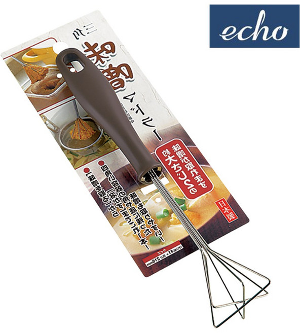 일본 에코 스텐 미니 삼각 머들러 거품기 (0318-579) 된장 미소 휘핑기, 1개