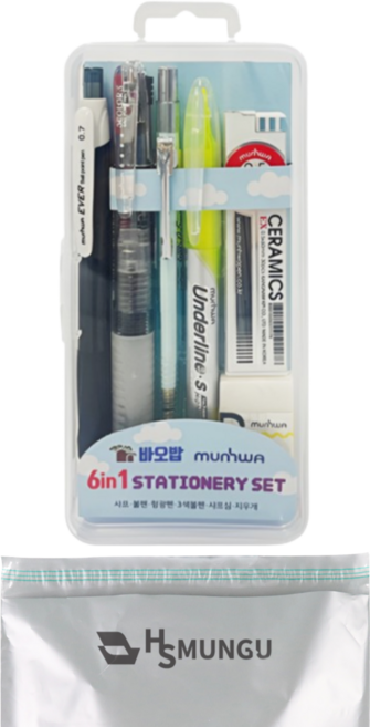 HS 바오밥 6IN1 올인원 학용품 필기구 문구 선물 세트, 1개