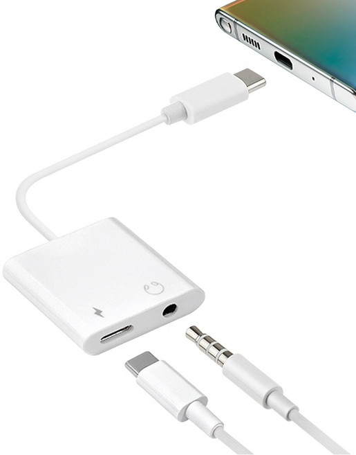 코시 AD2141C C타입 to 오디오 3.5mm + PD 충전 젠더, 1개