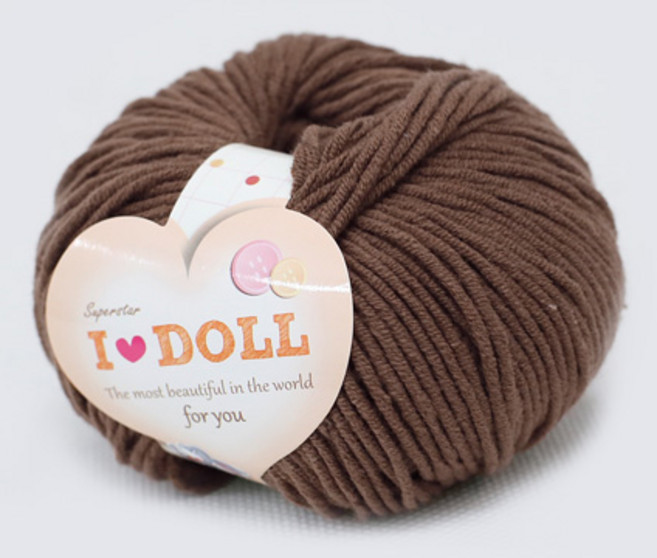[앵콜스] (10+1)아이돌(낱볼) 인형실 소품실 면사 뜨개실 털실, 48 테디베어갈색, 1개