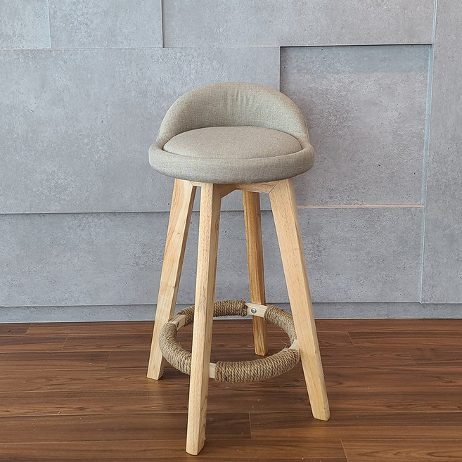 코지테일러 회전 아일랜드 식탁의자 홈바 주방 거실 회전 바텐 스툴 바 체어 60cm B101, 베이지