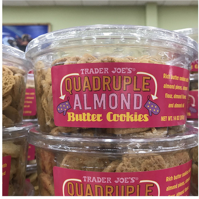 Trader Joe's 트레이더조 쿼드러플 아몬드 버터 쿠키 14oz(397g) 2팩, 2개, 397g