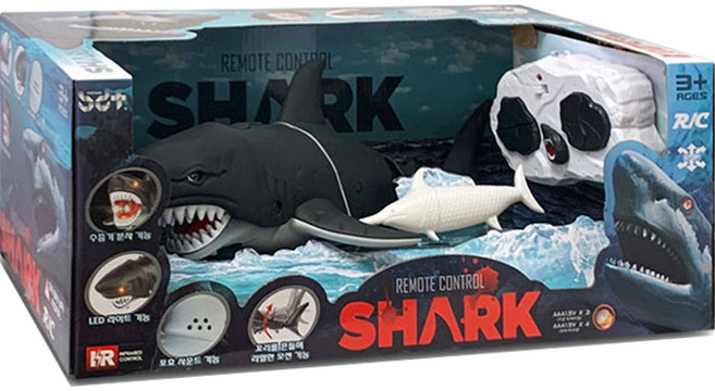 무[반디] 무선조종 RC 상어 RC, 단품, 1개