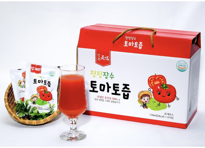 청정장수토마토즙, 110ml, 60개