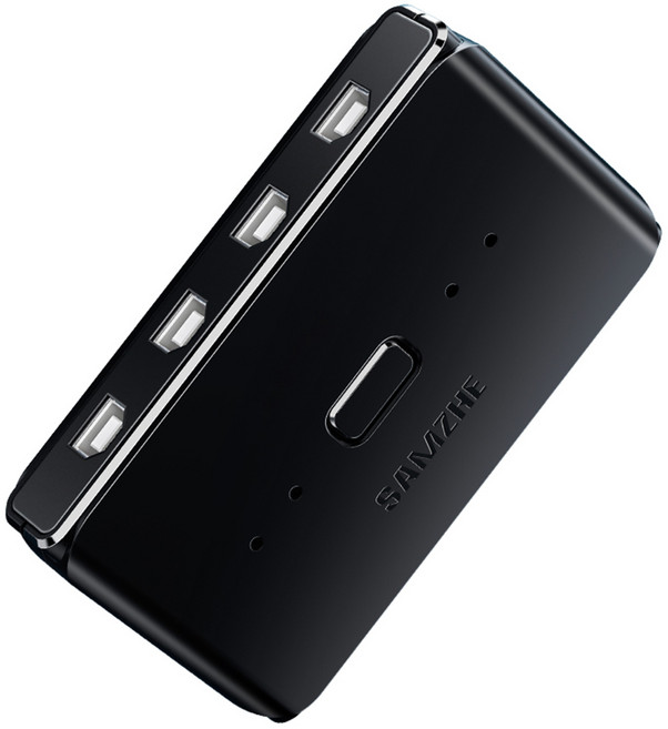 삼지 4대1 4포트 USB 스위치 선택기 GX-200, 블랙, 1개