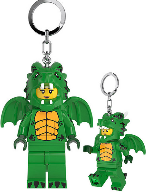 레고 미니피겨 키체인 라이트 드래곤 걸 KE224H, 1개, 그린