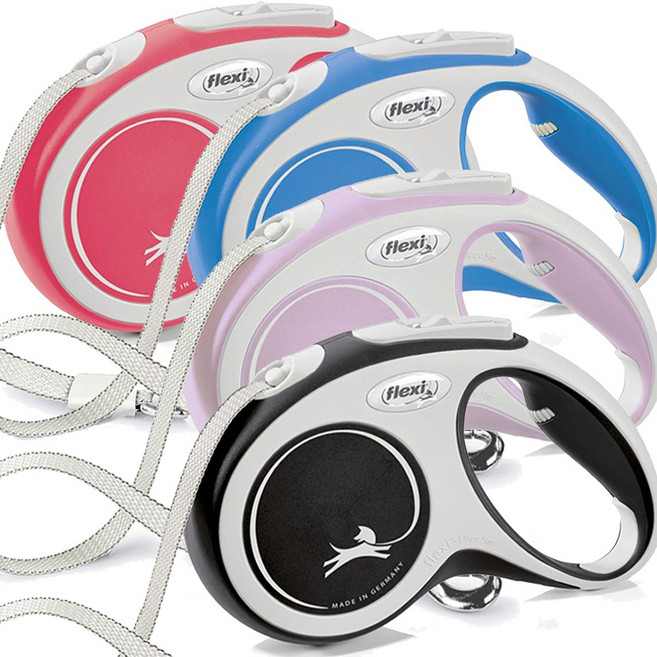 플렉시 대형견 자동리드줄 더뉴컴포트 테이프타입 L, 블랙 5m, 1개