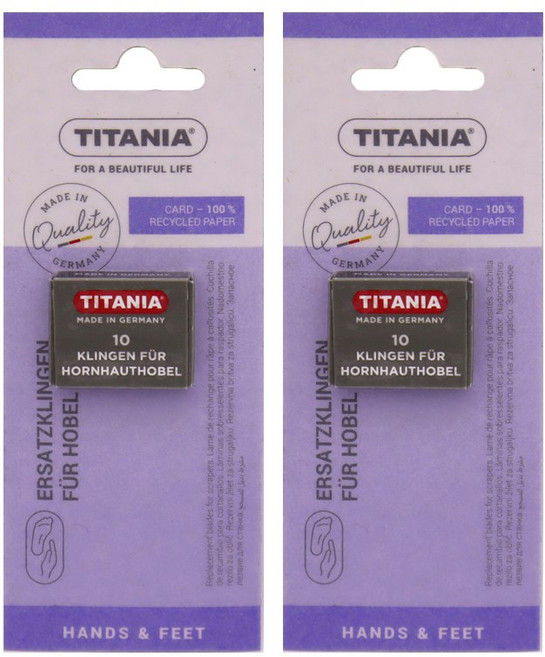 티타니아 콘커터 날 풋케어용품, 2개
