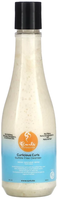 Curls Curlicious Curls 황산염 무함유 클렌저 240ml(8fl oz), CurlsCurliciousCurls황산염무함유클렌저2, 1개, 240ml - 쿠팡
