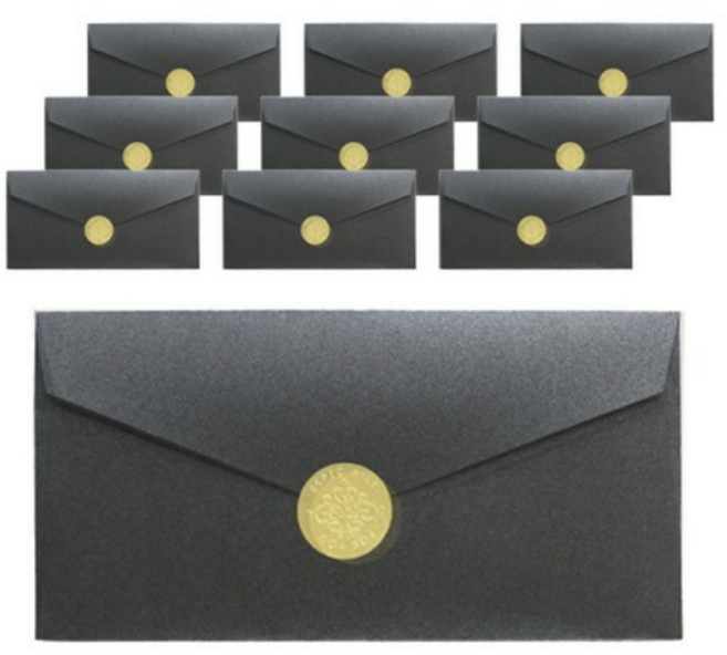 헬로우모리스 클래식 용돈봉투, 블랙펄 색상, 10개