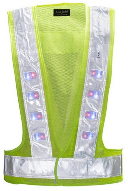 어벤툴즈 대영 2011XD (경찰형 안전조끼) LED 시리즈 안전조끼 작업복 산업용작업복, 1개, 2011XDYW(노랑색/백색반사)