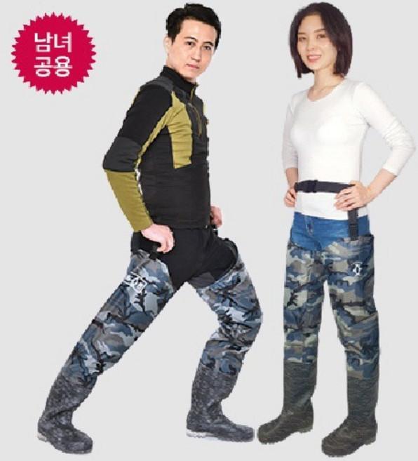 키다리슈즈 카모허벅지장화 남성용 여성용