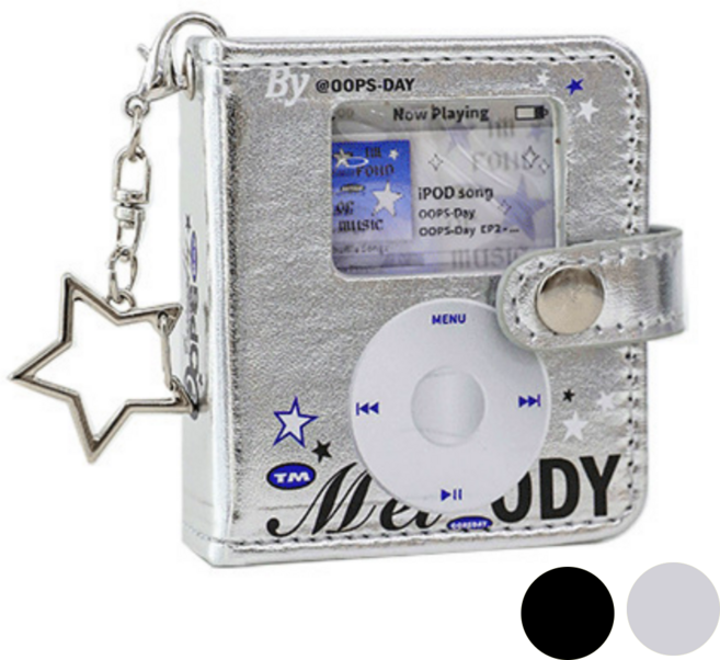 레코 레트로 Kpop 포토카드 포카홀더 미니앨범 키링, 실버