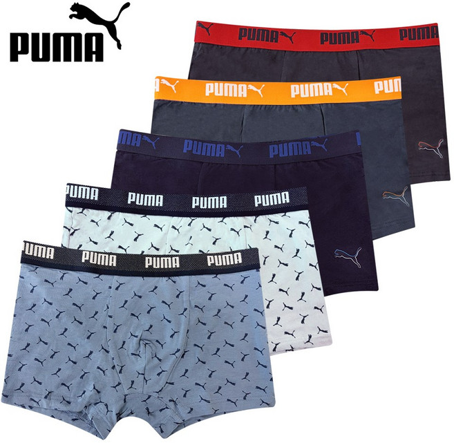 푸마 남아 주니어 브리프 팬티 5매 세트 남아 드로즈 사각팬티 코튼 스판 통기성 좋은 데일리 팬티 세트