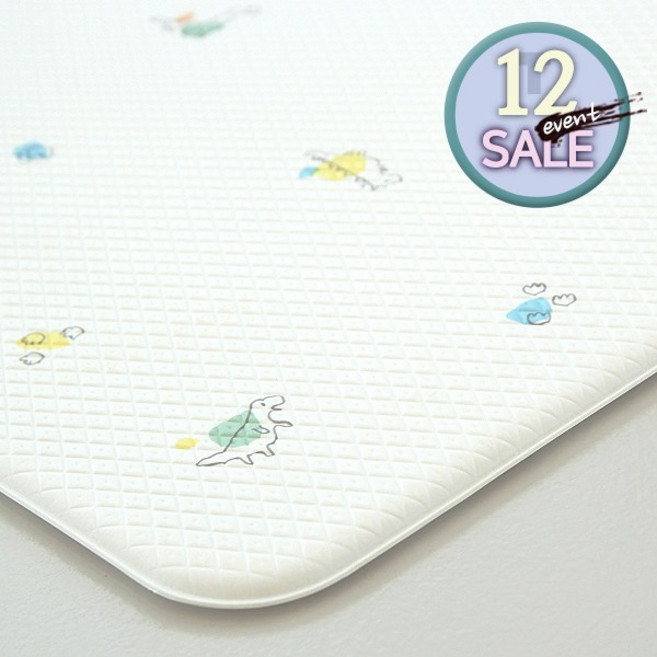 다온 베이직 12T 양면 쿠션 PVC 놀이방매트 거실매트 어린이집 유치원 돌봄교실 강아지매트, CHECK, 1 양면.공룡.12T 135(Small Size)