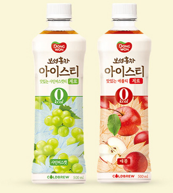 보성홍차 아이스티 제로 500ml 애플6개+샤인머스캣6개, 500g, 12개