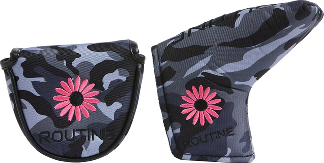 루틴골프 데이지카모 말렛 일자 퍼터커버, 1개, 핑크