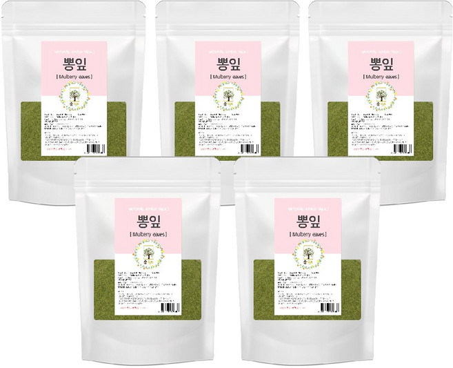 천연팩 뽕잎가루 80g 숲으로허브 곡물팩 뽕잎팩, 5개, 1개입