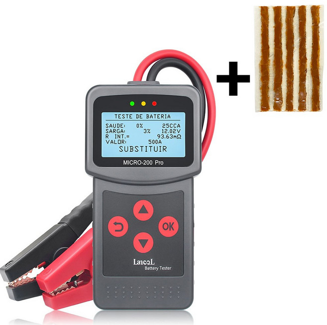 제나 배터리 종합진단기 (한글판) 배터리테스터기 MICRO-200 + 타이어 끈끈이 세트 1개