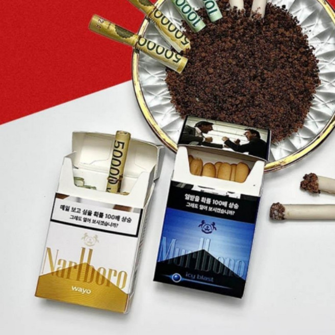 금연 담배 용돈 막대과자 박스 8종 반전선물, 1개, 상세페이지 참조ml, 보라잡화점 7.멀보노 아이씨불...라스트 과자ver